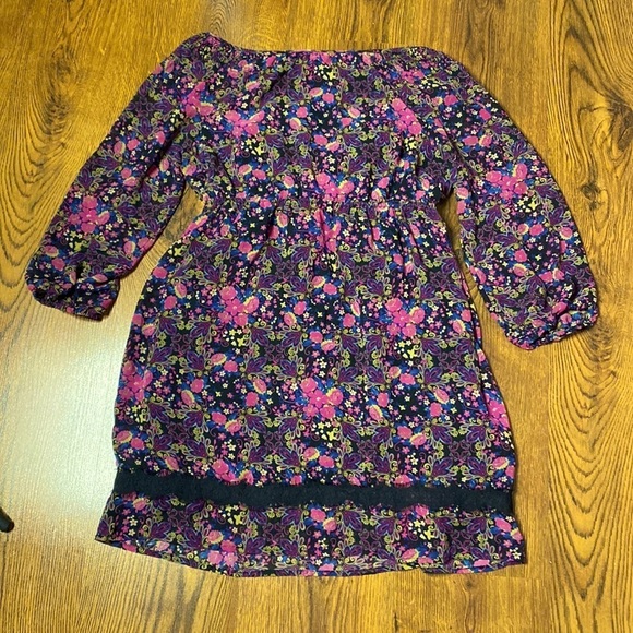 🌷 Floral Flounce Vintage Sheer Sleeve Babydoll Dress 90s Style 🌷 - Picture 7 of 11